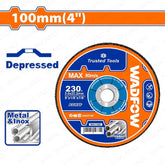 Wadfow by Winland Abrasive Metal Grinding Disc 100mm(4in)x6.0mm(1/4in)x16mm(5/8in) WAC1342 WAD-HT